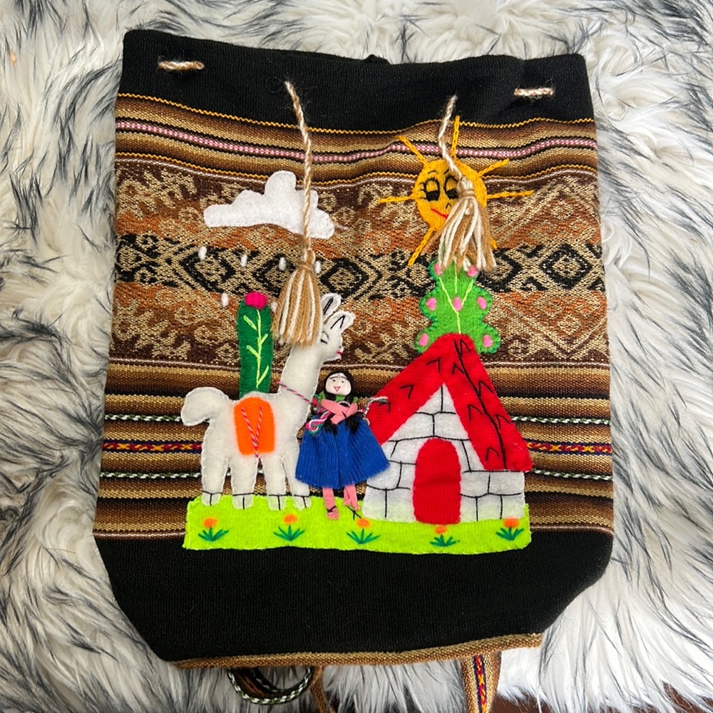 Peruvian embroidery backpack for kids,  beautiful colours, NWOT